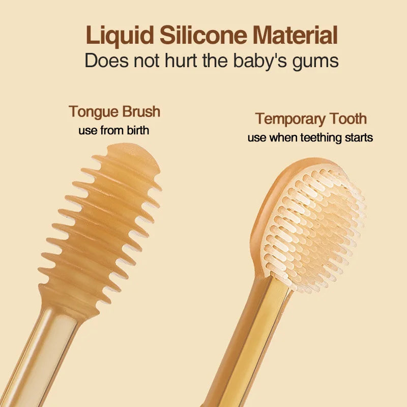 3-in-1 Baby Silicone Toothbrush
