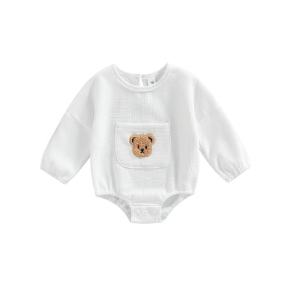Embroidery Long Sleeve Rompers
