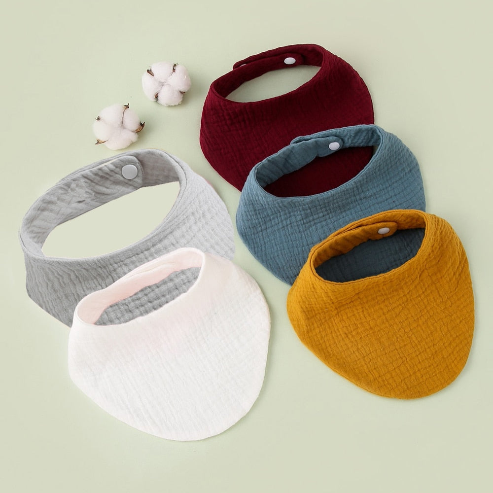 5/Pcs Feeding Drool Bibs