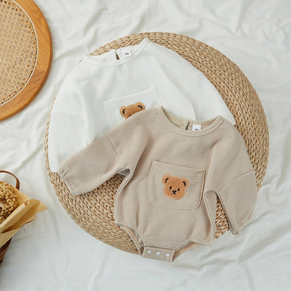 Embroidery Long Sleeve Rompers