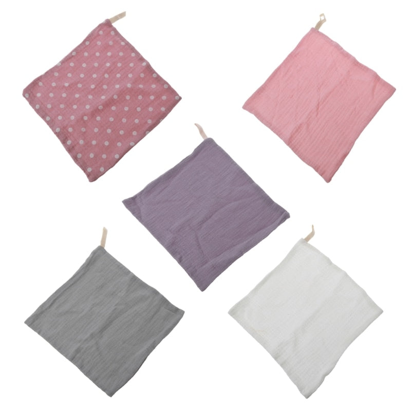5 Pcs Towel Baby Facecloth Baby Bath Towel