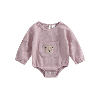 Embroidery Long Sleeve Rompers
